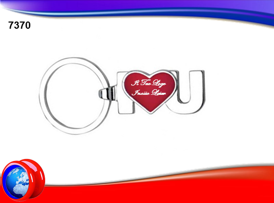 Portachiavi love con cuore rosso