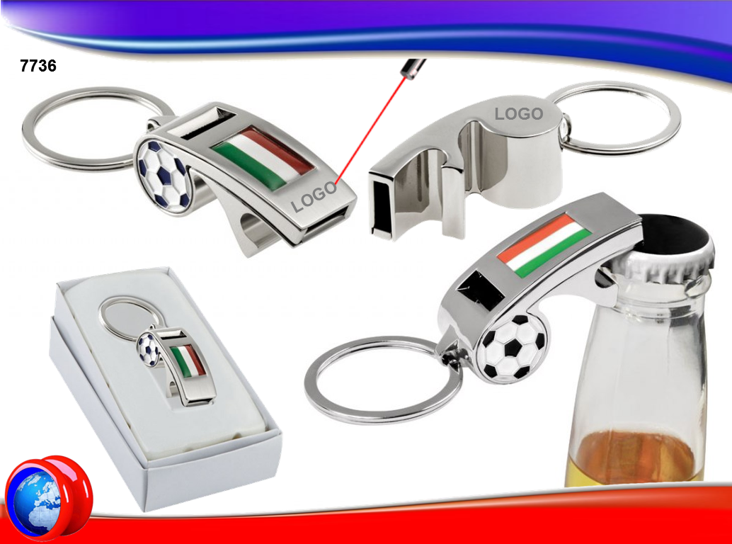 PORTACHIAVI FISCHIETTO  CALCIO TRICOLORE