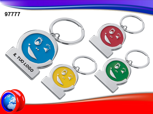 PORTACHIAVI IN METALLO SMALTATO  SMILE CRISMA