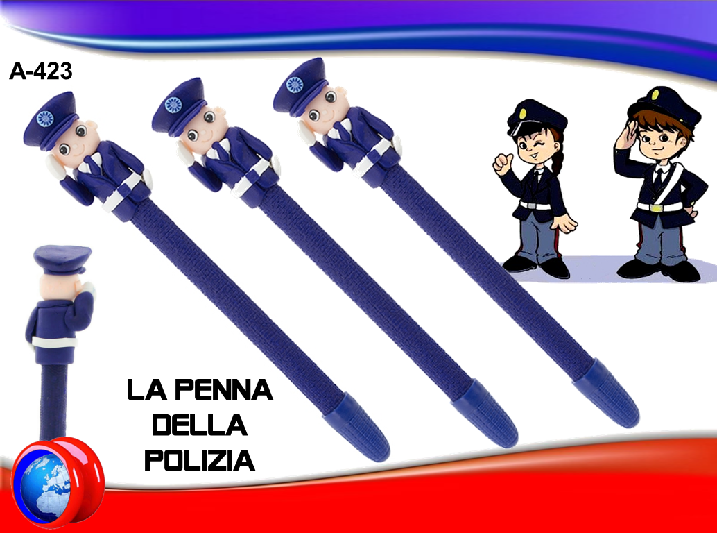 Penna a sfera agente di polizia