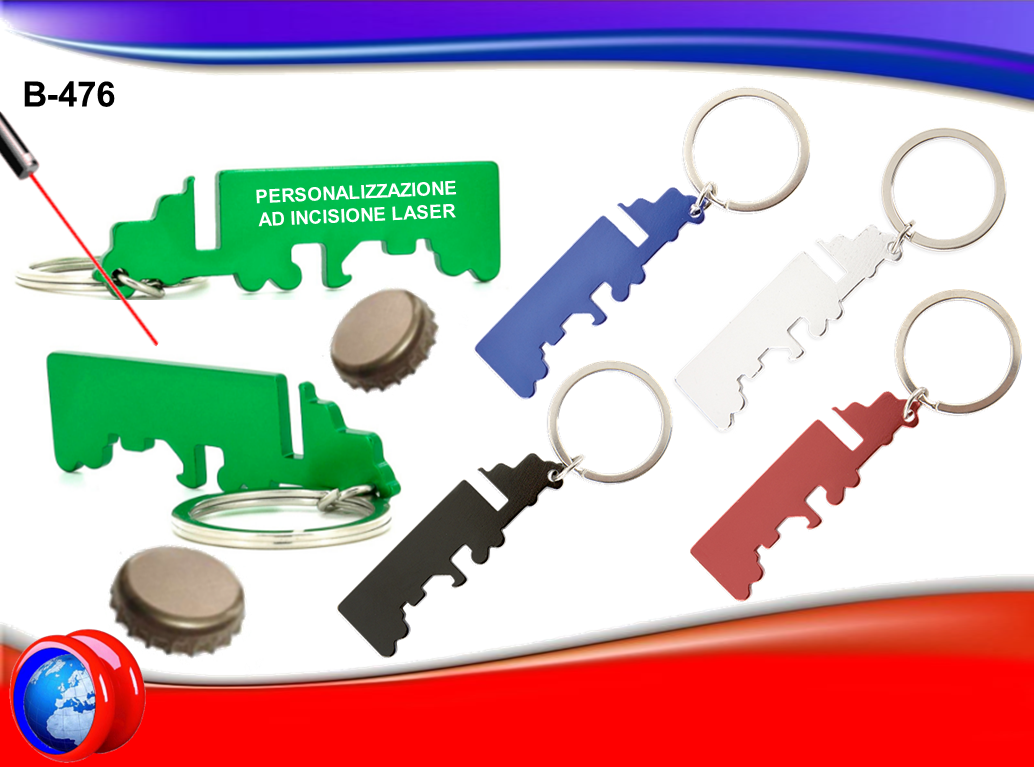 Portachiavi Apribottiglie a forma di Tir