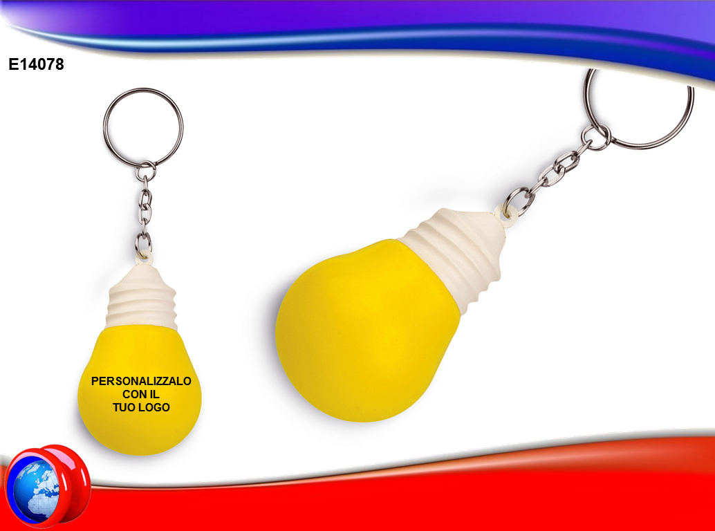 Portachiavi Antistress a forma di Lampadina