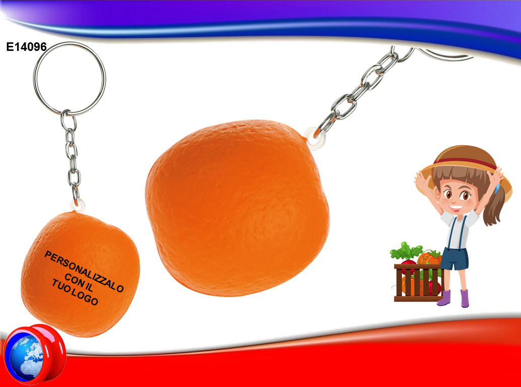 Portachiavi Antistress a forma di Arancia