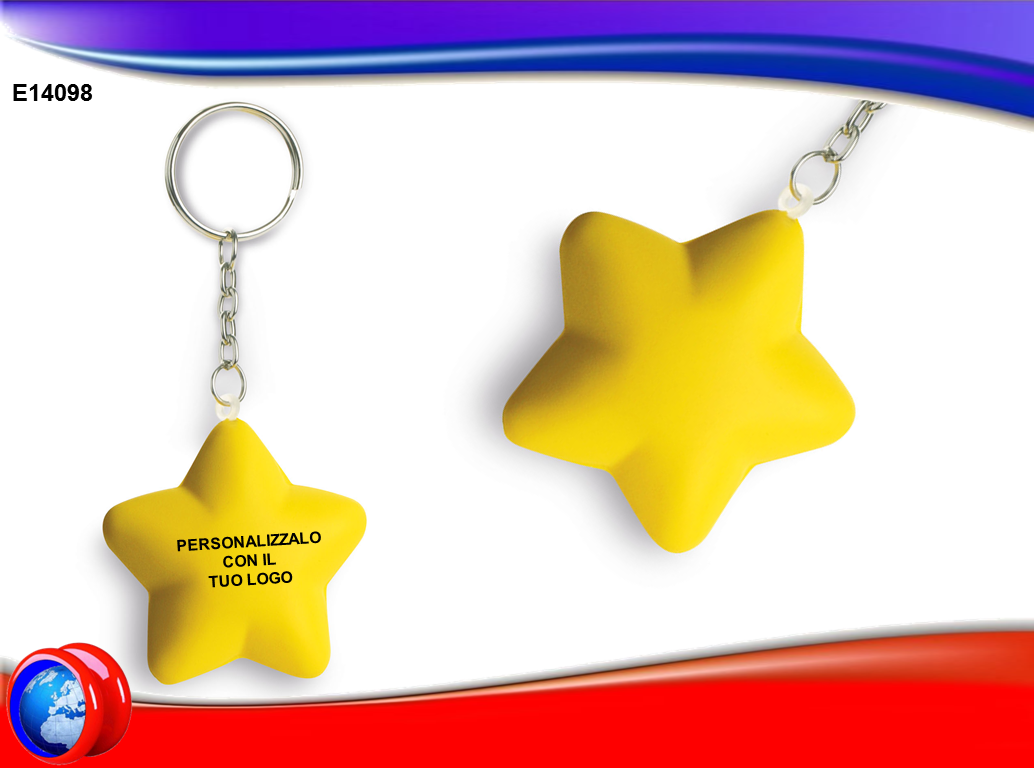 Portachiavi Antistress a forma di Stella