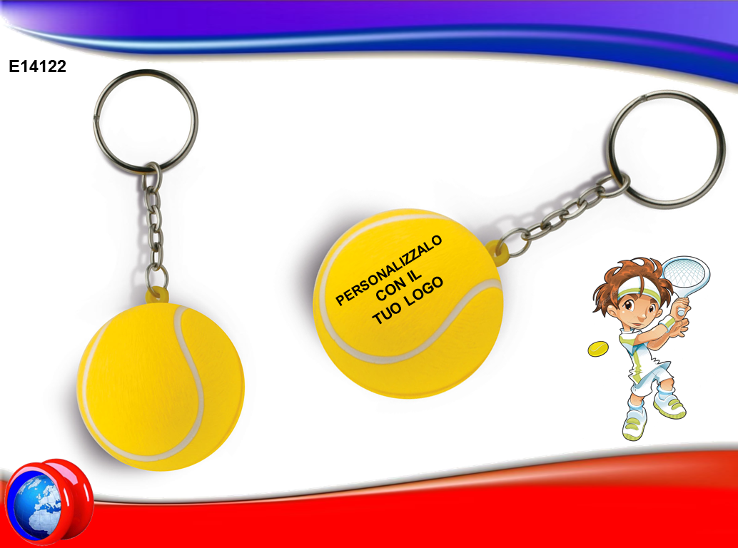 Portachiavi Antistress a forma di Pallina da Tennis