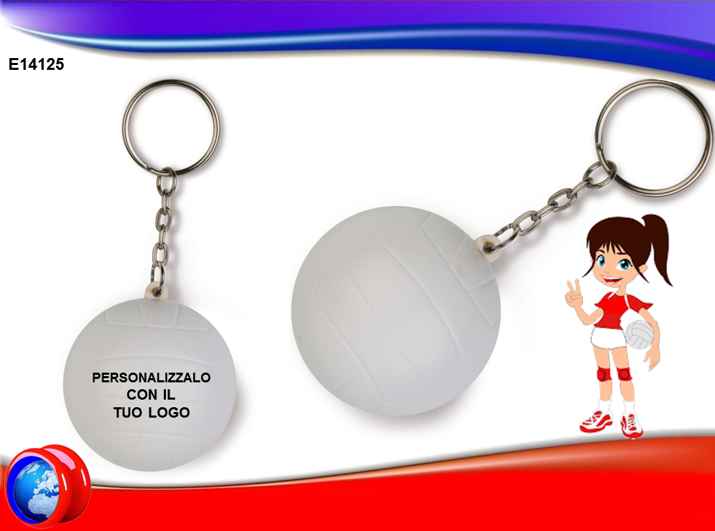 Portachiavi Antistress a forma di Pallone da Volley