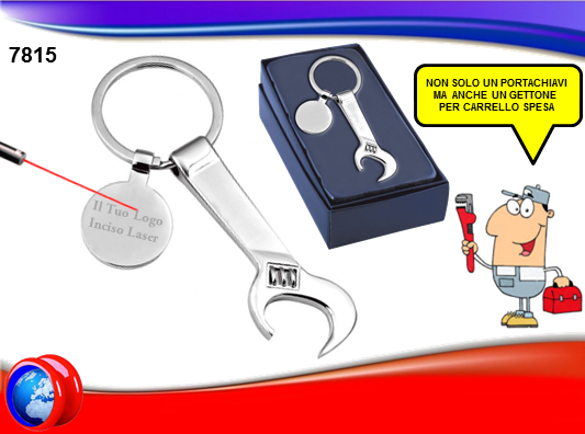 Portachiavi apribottiglie a Forma di Chiave inglese  "Span"