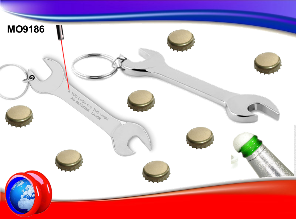 Portachiavi Apribottiglie Wrenchy a forma di Chiave Inglese