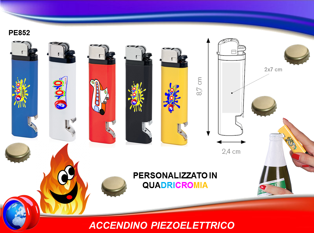 ACCENDINO CON APRIBOTTIGLIE OPENER