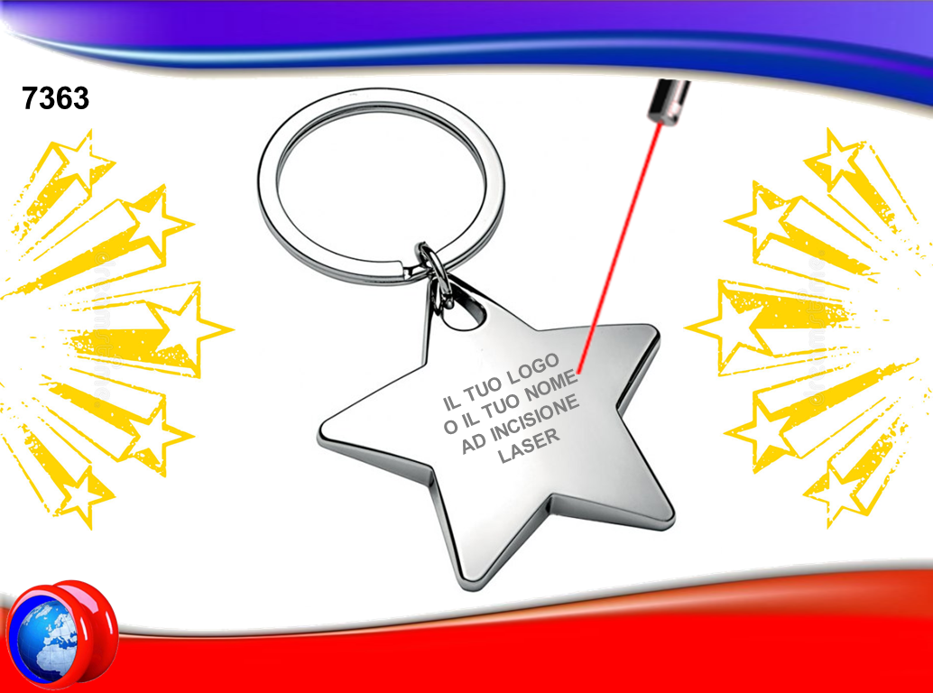 PORTACHIAVI IN METALLO CROMATO A FORMA SI STELLA