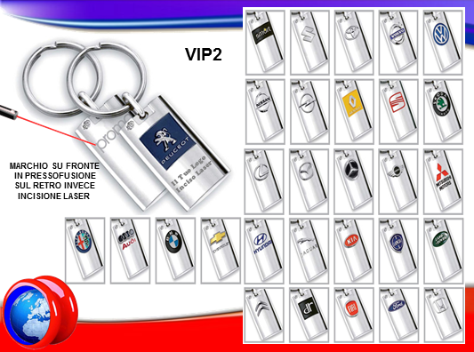 PORTACHIAVI CON LOGHI  CASE AUTOMOBILISTICHE  AUTO VIP