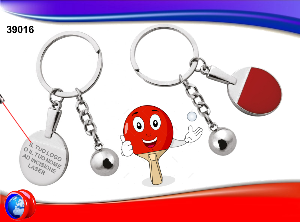 Portachiavi Racchetta Ping-Pong