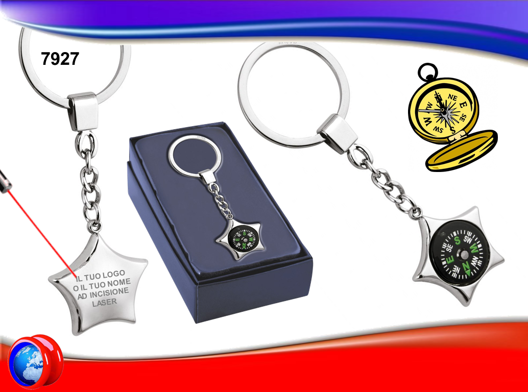 Portachiavi Stelle con Bussola