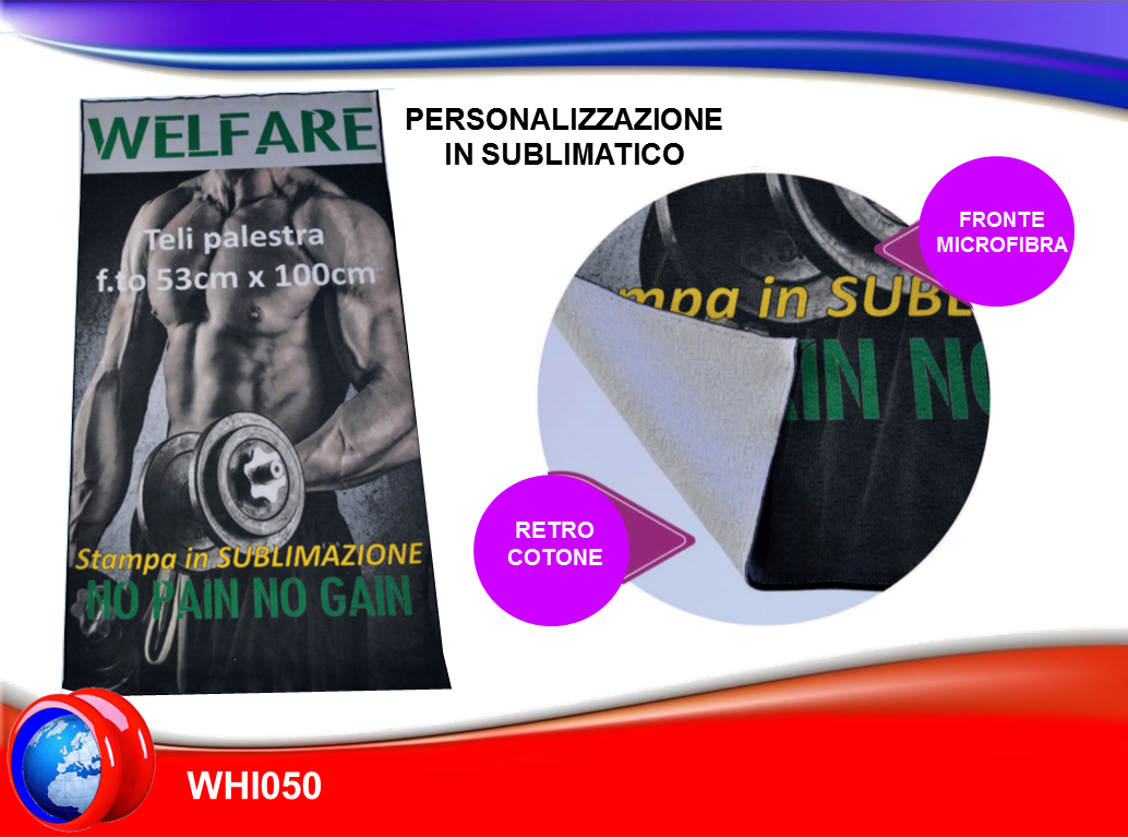 TELO PALESTRA/MARE STAMPATO IN SUBLIMAZIONE A TUTTO TELO