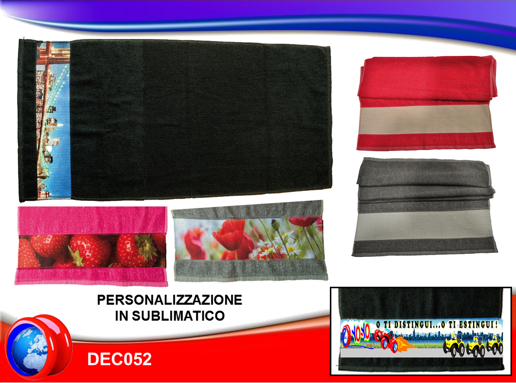 TELO PALESTRA IN SPUGNA CON BANDA PER SUBLIMAZIONE