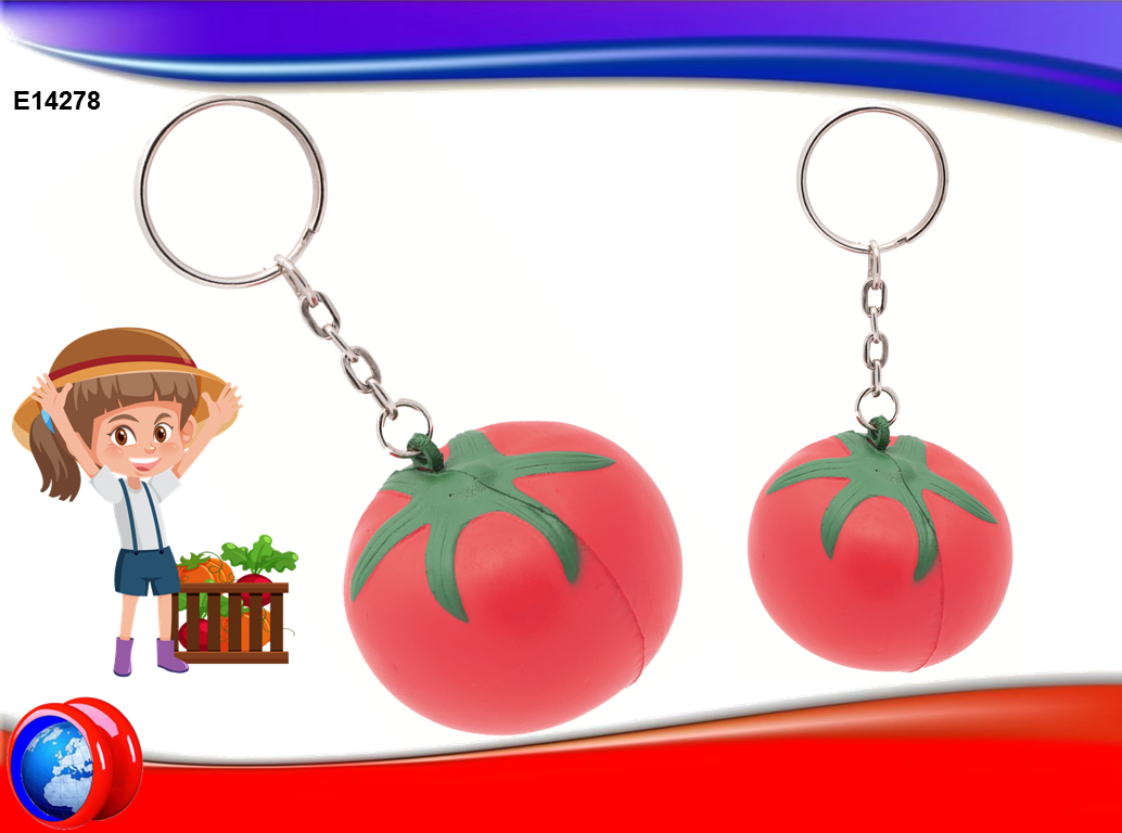 PORTACHIAVI ANTISTRESS A FORMA DI POMODORO