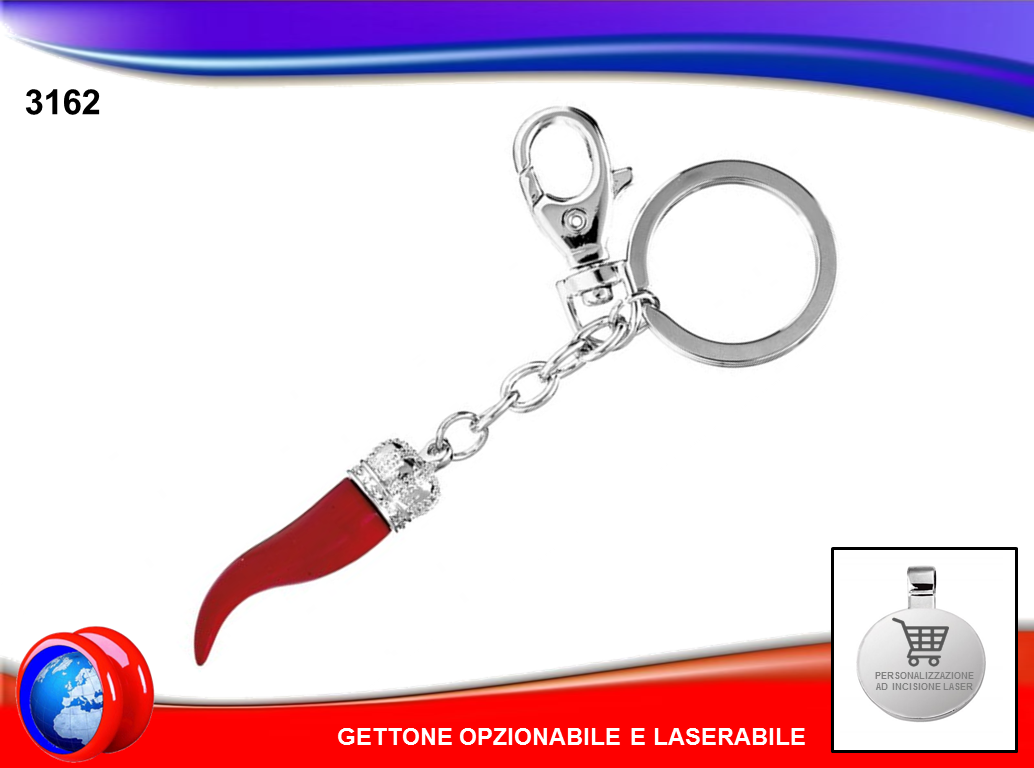 Portachiavi Cornetto Rosso